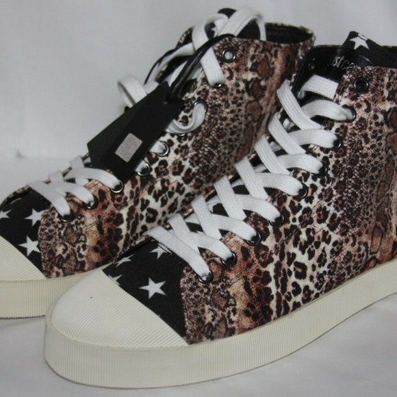 CHEETAH PRINT SNEAKERS 39NWT $345CavalliLuxury Hightops 39
